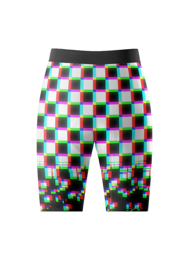 ROCKBROS Women's Cyber-Glitch Pixel-Distortion Pro Cycle Shorts