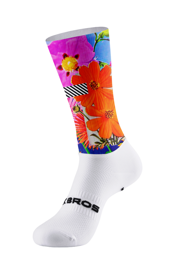 ROCKBROS Psychedelic Bloom Collage Performance Cycling Socks